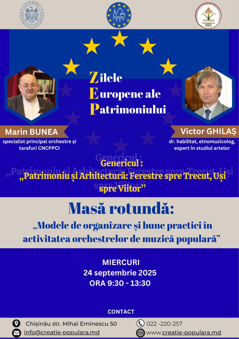 „Modele de organizare și bune practici în activitatea orchestrelor de muzică populară”.